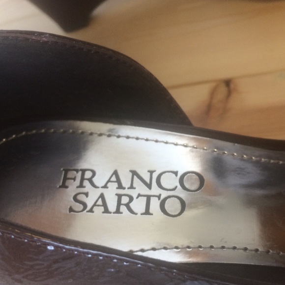 Franco Sarto Leather Wedge Peep Toe / Sandal- NWOT - Picture 7 of 7